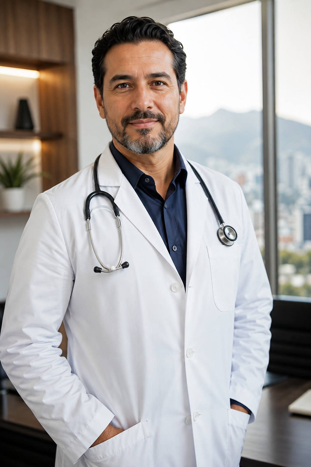 Retrato del Dr. Alejandro Salazar, cardiólogo